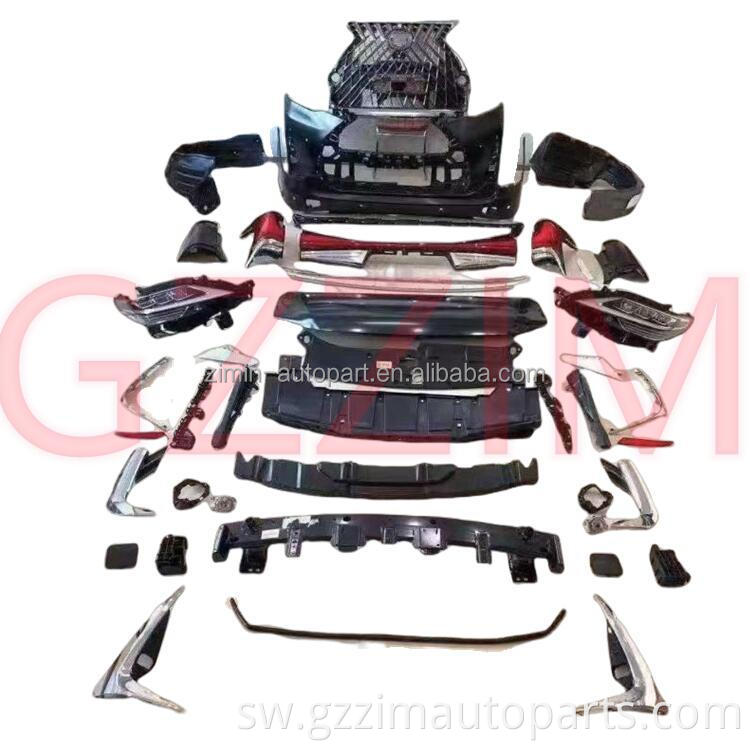 Mbele mpya ya kuwasili na taa ya nyuma ya bumper iliyosanikishwa kit kit cha mwili kinachofaa kwa alphard 2016+ hadi LX LM hadi